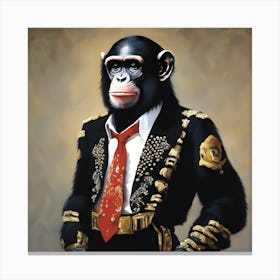 Chimpanzee in Clothes Canvas Print
