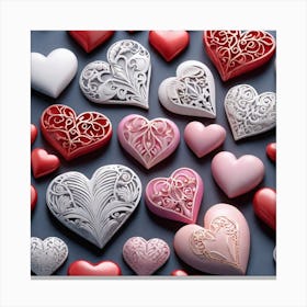 Valentine'S Day Hearts 1 Canvas Print