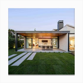 Modern Home In California Canvas Print