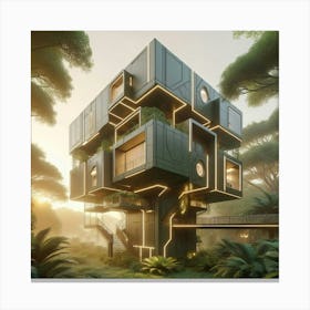 Futuristic Tree House 7 Canvas Print