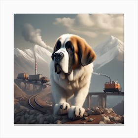 St Bernard 33 Canvas Print