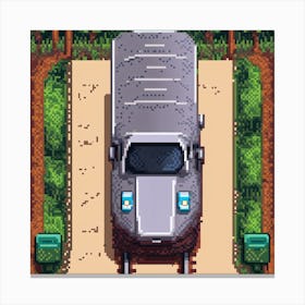 Pixel Train Canvas Print