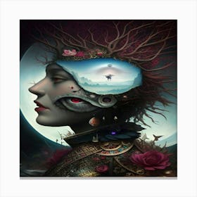 Woman'S Head Canvas Print