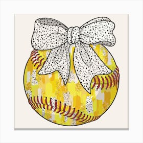 Glitter Softball Coquette poster,Softball Pictures Wall Decor for Bedroom, Softball Art Wall Decor, Softball Room Decor for Teen Girls, Softball Decor for Girls Bedroom Canvas Print