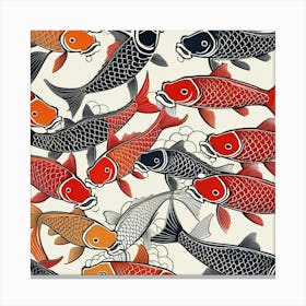 Koi Fish against white background Canvas Print