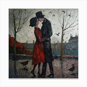 Autumn Romance in the Park Canvas Print