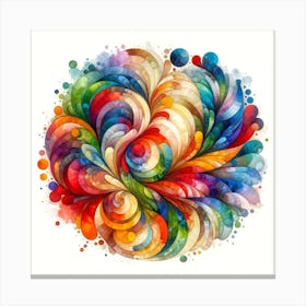 Watercolor Puzzle Twist Wall Art  Canvas Print