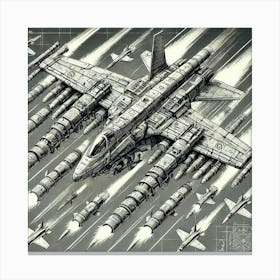 Iron Talon Assault Fighter Missile System Iron Commonwealth Canvas Print