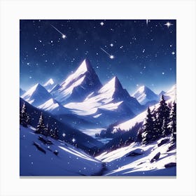 Snowy Mountains 4 Canvas Print