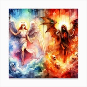 Angels And Demons Canvas Print