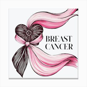 Women Breast Cancer Awareness background in Pink Ribbon international symbol for month October clipart and poster clipart and wall art 37 Canvas Print