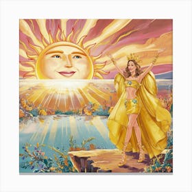 A Breathtaking Illustration Of The Sun Rising Over Zrhq S31rt Ldz5604k4sg Ze B3ya1rpileqibyxkqcw Canvas Print