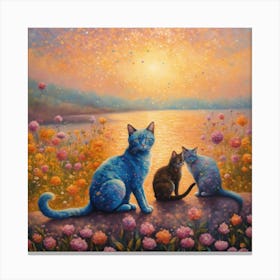 Clowder of cats 2 Canvas Print