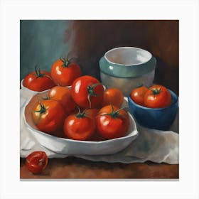 Tomatoes In Bowls Canvas Print