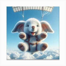 Teddy Bear Flying Canvas Print