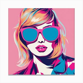 Girl With Sunglasses Canvas Print