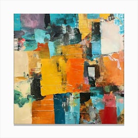 Large Color Abstract Collage (1) (1) Canvas Print