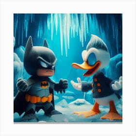 Batman And Donald Duck 8 Canvas Print