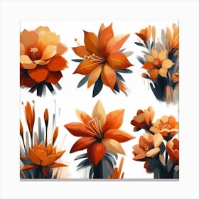 Orange flower 6 Canvas Print