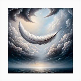 Feather In The Sky Dreamscape Canvas Print