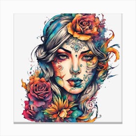 Day Of The Dead Girl Canvas Print