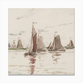 Sailboats On The Water Canvas Print