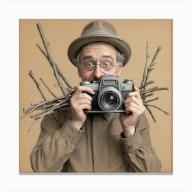 Man With Camera Canvas Print