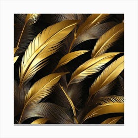 Gold Feathers 8 Canvas Print