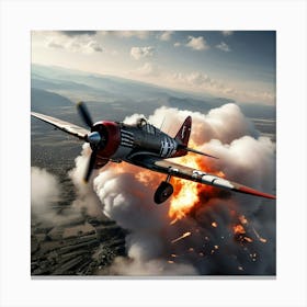 Warplane In Flight Canvas Print