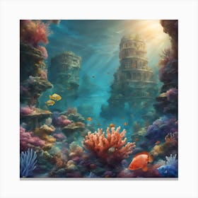 Underwater Castle Canvas Print