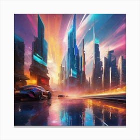 Futuristic City 141 Canvas Print