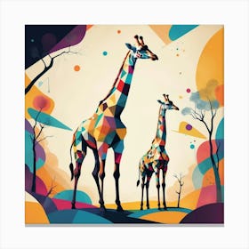 Giraffes Canvas Print