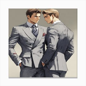 Two Men In Suits Canvas Print