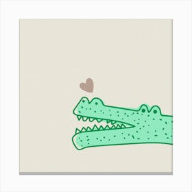 Alligator Crocodile Animal Drawing Nature Reptile Canvas Print