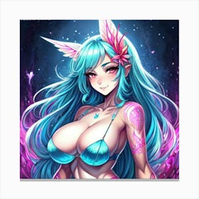 Sexy anime mermaid 09 Canvas Print