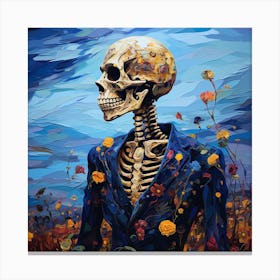 Skeleton In The Field 1 Canvas Print