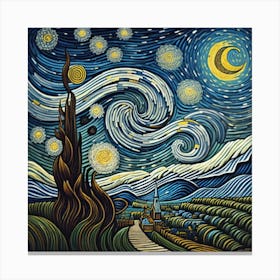 The Starry Night Vincent van Gogh Canvas Print