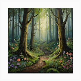Path In The Woods 1 Canvas Print