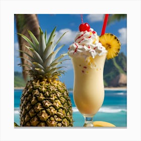 Tropical Drink Canvas Print