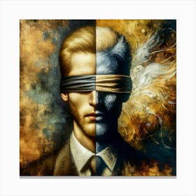 Blindfolded Man 9 Canvas Print