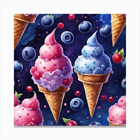 Ice Cream Cones Canvas Print