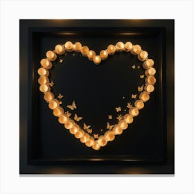 Heart Shaped Candle Canvas Print