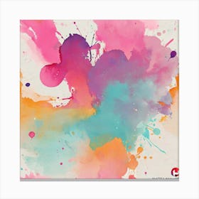 Watercolor Splatter Canvas Print