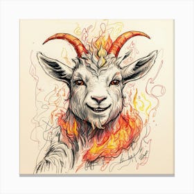 Goat Of Fire 20 Canvas Print