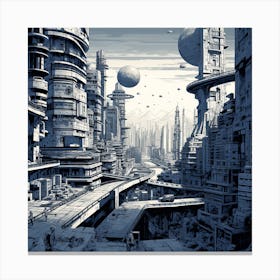 Futuristic City 29 Canvas Print