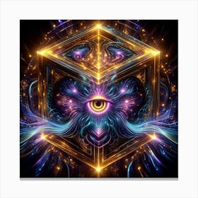 Psychedelic Cube 1 Canvas Print