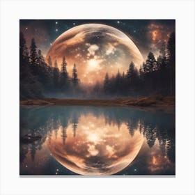 Full Moon In The Forest Canvas Print