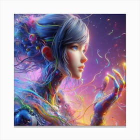 Futuristic Girl Canvas Print