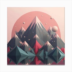 Abstract Mountains geometric mountains Canvas Print