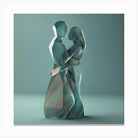 Couple In Glass Canvas Print